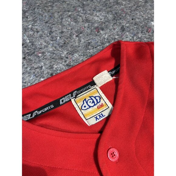 Vintage DELF New York Baseball Jersey Men's Button Up Red Embroidered #23 XXL - Picture 10 of 11